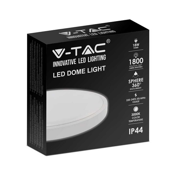 Plafoniera LED da Parete Rotonda 18w 1800 Lumen Luce Calda